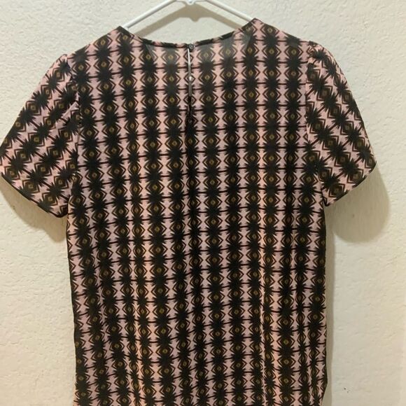 J. Crew women size 4 petal sleeve top shadow diamond - Picture 4 of 7